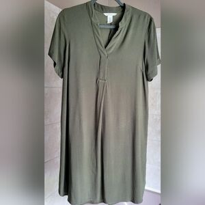 H&M Khaki Short Sleeve Dress
